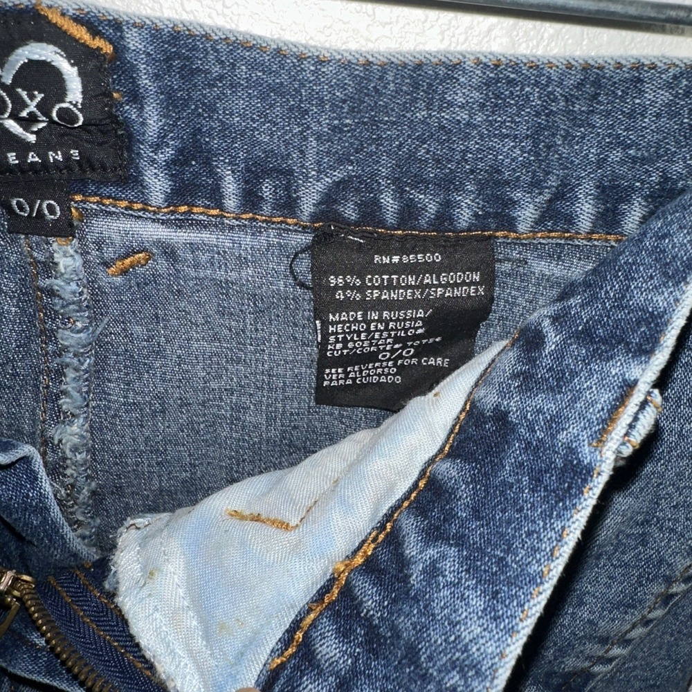 Vtg Y2K Xoxo Denim Skirt Blue Size 0 Stretch - Picture 8 of 12